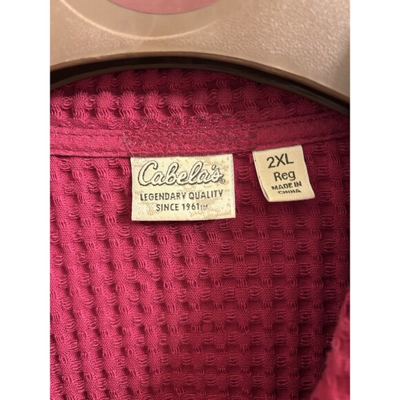 VTG Cabela's Women’s Jacket Waffle Weave Button Front Casual 2X Cottagecore 90s - Picture 4 of 4